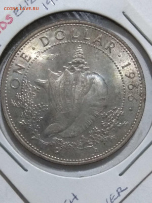 Багамские острова.1966.$1.Ракушка.Ag800 KM#8.UNC 14.06 22.00 - 815950277