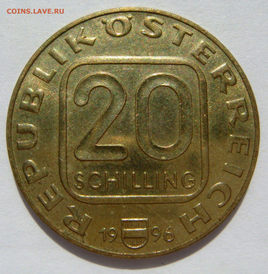 АВСТРИЯ 20 шиллингов 1996 "Anton Bruckner". До 16.06 (ВТ) - 02.JPG