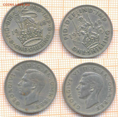 Великобритания шиллинг 1948 г. 2 типа, до 18.06.2020 г. 22.0 - Великобритания шиллинг 1948 364