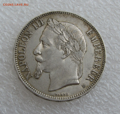 Франция. 5 ФРАНКОВ 1870 года. 3 Разных типа. - 5ф (5).JPG