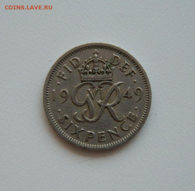 Великобритания 6 пенсов 1949 г. до 18.06.20 - DSCN9974.JPG