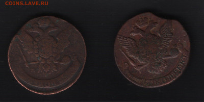 5 копеек 1759 мм и 1761 без букв - 5 копеек 1759 и 1761 2