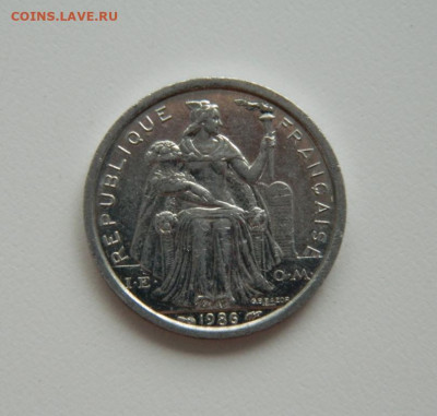Полинезия Французская 1 франк 1986 г. (Лодки) до 18.06.20 - DSCN0002.JPG