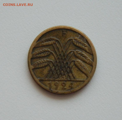 Германия 5 рентенпфеннигов 1924 г. "F" до 18.06.20 - DSCN9994.JPG