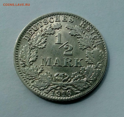 2 марки 1916 D AUNC до 16.06.20 - 1