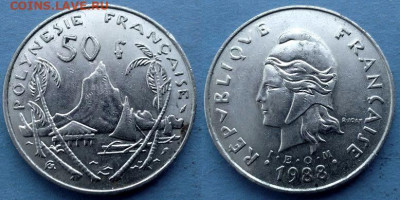 Французская Полинезия - 50 франков 1988 года до 20.06 - Французская Полинезия 50 франков, 1988