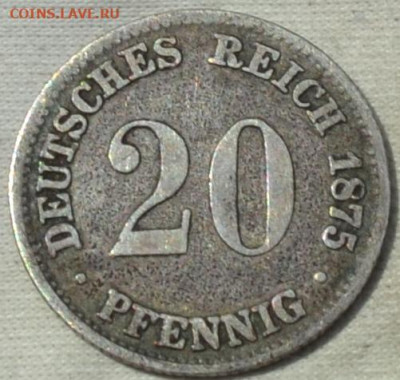 Германия 20 пфенниг 1875. 17. 06. 2020 в 22 - 00 мин. - DSC_0730.JPG