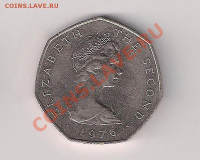 Остров Мэн 50 пенсов 1976 Корабль викингов до 11.09.11 - мэн50-2