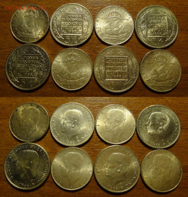 швеция  5 крон 1966 и 2 кроны 1938 8 штук по фиксу - T9F20kuCXuY_новый размер