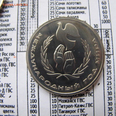 1 рубль 1986 "Год мира". Пруф. СТАРОДЕЛ. - гОД МИРА 1.JPG