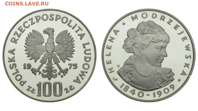 Польша. 100 злотых 1975 г. Моджеевская. До 20.06.20. - Польша_100_1975.JPG