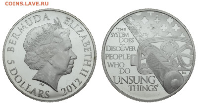Бермуды. 5 долларов 2012 г. Proof. До 20.06.20. - Р291.JPG