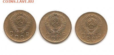 2 копейки 1955-1956-1957     Блеск.   20.06 - 111 024