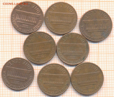 США 1  цент 1960-69 гг. , фикс - США 8 монет1 479