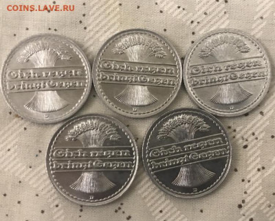 50 пфенниг 1922 года, 5 шт. до 21.06.20 - 340F9264-A061-4808-82DF-AD4F45665BDD