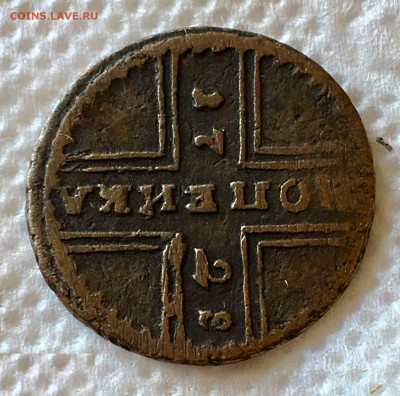 1 копейка 1728 год. Крестовик. СОСТОЯНИЕ! до 23.06 - 2