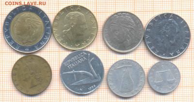 Италия 8 монет , до 23.06.2020 г. 22.00 по Москве - Италия 8 монет а 1063