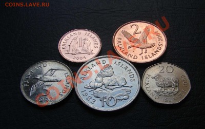 Наборы иностранных монет, ходячка, в основном унц - фолкленды 1