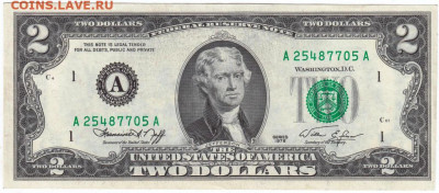2 доллара США 1976 г. юбилейные до 24.06.20 г. в 23.00 - 014