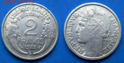 Франция - 2 франка (В) 1948 года до 24.06 - Франция 2 франка, 1948