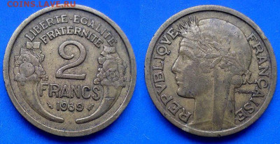 Франция - 2 франка 1939 года до 24.06 - Франция 2 франка, 1939