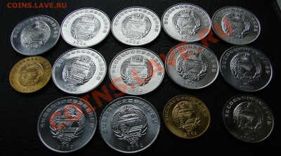 Наборы иностранных монет, ходячка, в основном унц - корея северная 2