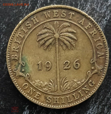 БРИТАНСКАЯ ЗАПАДНАЯ АФРИКА 1 шиллинг 1926 (Георг V) до 23.06 - 189999869