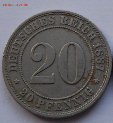 Германия 20 пфеннигов 1887 до 23.06.20 в 22.33 - DSCN5491~02