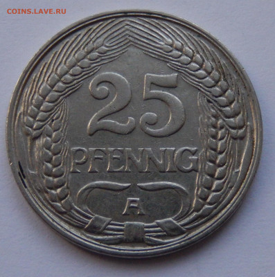 Германия 25 пфеннигов 1909 до 23.06.20 в 22.33 - DSCN5493