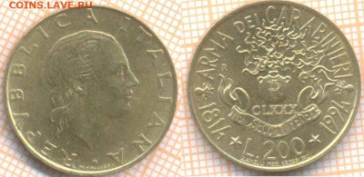 Италия 200 лир 1994 г., до 26.06.2020 г. 22.00 по Москве - Италия 200 лир 1994 1101