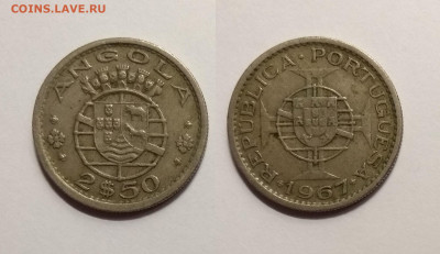 Португальская Ангола 2,5 эскудо 1967 года  - 25.06 22:00м - IMG_20200621_102358