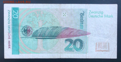 Германия ФРГ 20 марок 1991 г. до 26.06.2020 - 16