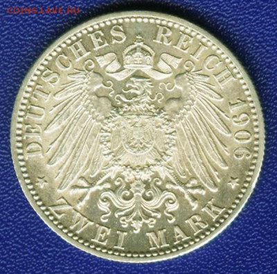 Баден. 2 марки 1906. Золотая свадьба. Подлинность? - Baden-2-1906-