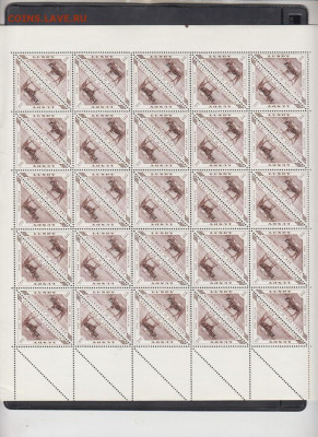 Великобритания ос-ва Лэнди 1961 1м 1р( лист 50м) надпечатка - 511
