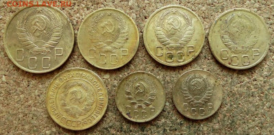 1,2,3 копейки 8 шт 1936-1946 До 29.06.2020 22-00 Москве - 3.JPG