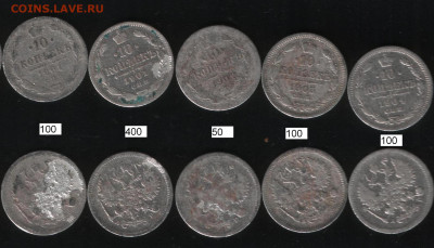 10 копеек 1901 СПБ - АР и 10 копеек 1901 СПБ - ФЗ(2 монеты). - 10_1_1896_1_2_2.JPG