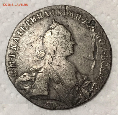 1 рубль 1768 год. СПБ СА. До 03.07 в 22:00 - 1
