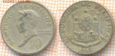 Филиппины 10 сентимо 1969 г., до  02.07.2020 г. 22.00 по Мос - Филиппины 10 сентимо 1969 1192