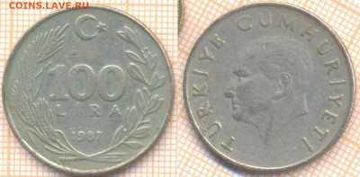 Турция 100 лир 1987 г., до 02.07.2020 г. 22.00 по Москве - Турция 100 лир 1987 1199