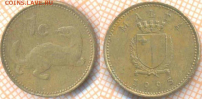 Мальта 1 цент 1995 г., до 03.07.2020 г. 22.00 по Москве - Мальта 1 цент 1995 1201