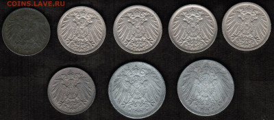 Монеты Германской империи - 8 штук (1906-1921 год) - CCI28062020_00003