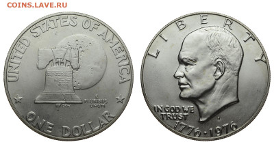 США. 1 доллар 1976 г. Эйзенхауэр. Колокол. До 04.07.20. - DSH_8055.JPG