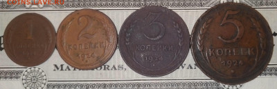 1,2,3,5 копеек 1924 г. - 1235-1