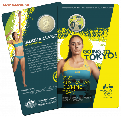 НОВИНКА 1$ Австралия Олимпийская Сборная Олимпиада Токио 20 - 0000899_australian-olympic-team-ambassador-taliqua-clancy