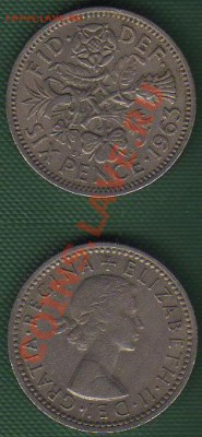 Великобритания 6 пенсов 1963 до 10.09.11 21-00 - Великобритания пенсы