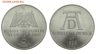 ФРГ. 5 марок 1971 г. Дюрер. До 04.07.20. - DSH_8208.JPG