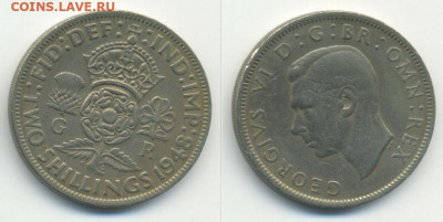 Погодовка Великобритании с рубля 2 шиллинга 1948 - 2shil1948
