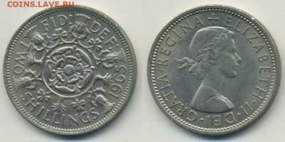 Погодовка Великобритании с рубля 2 шиллинга 1965 - 2shil1965