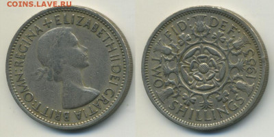 Погодовка Великобритании с рубля 2 шиллинга 1953 - 2shil1953
