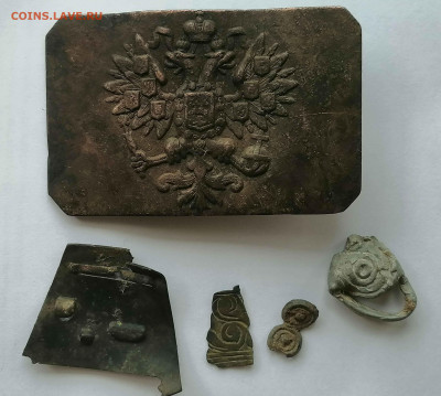 Кольцо старинное из свинца с рисунком - 15